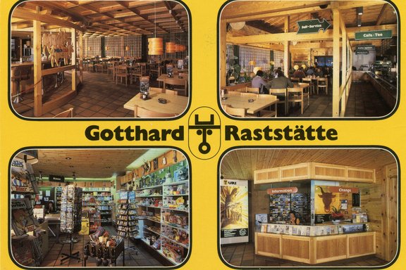 Postkarte Gotthard Raststätte
